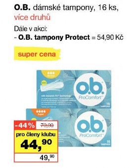 O.B. dámské tampony, 16 ks