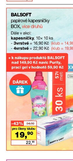 BALSOFT papírové kapesníčky BOX