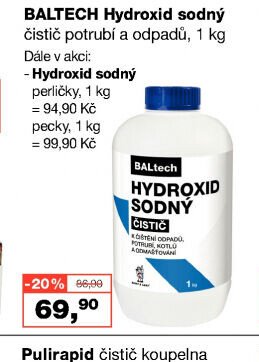 BALTECH Hydroxid sodný čistič potrubí a odpadů
