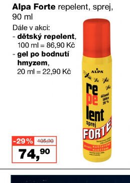 Alpa Forte repelent, sprej