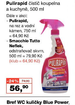Pulirapid čistič koupelna a kuchyně