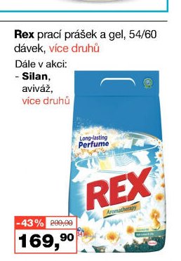 Rex prací prášek a gel