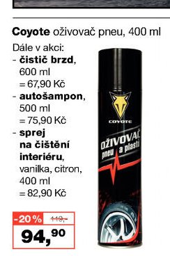 Coyote oživovač pneu