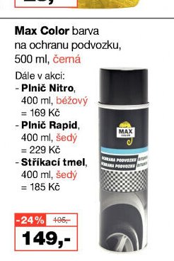 Max Color barva na ochranu podvozku
