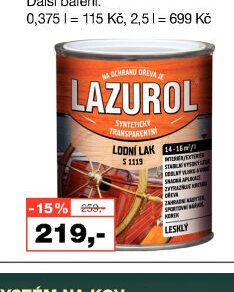 LAZUROL lak lodní S1119