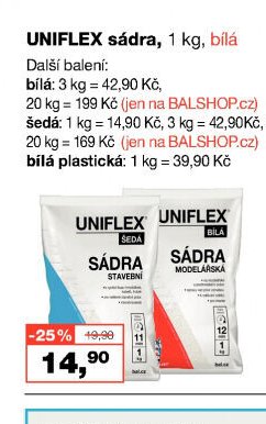 UNIFLEX sádra, 1 kg