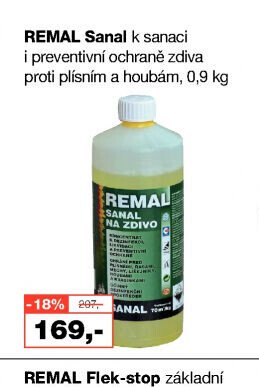 REMAL Sanal k sanaci a preventivní ochraně zdiva protí plísním a houbám, 0,9 kg