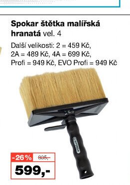 Spokar štětka malířská hranatá vel. 4