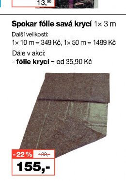 Spokar fólie savá krycí 1x3 m