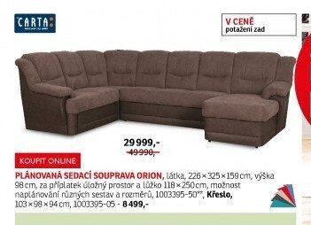Plánovaná sedací souprava Orion