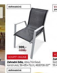 Zahradní židle, látka/hliníková konstrukce, 56x85x71cm, 4600708-00
