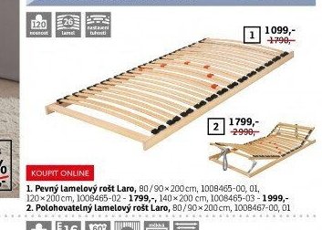Pevný lamelový rošt Laro