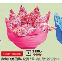 Sedací vak Tulip, růžový