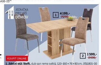 Jídelní stůl Steffi, dub san remo