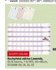 Kuchyňská utěrka Lawenda, 93% bavlna, 7% PES, 45x65 cm