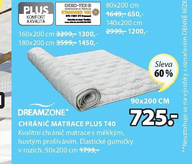 CHRÁNIČ MATRACE PLUS T40