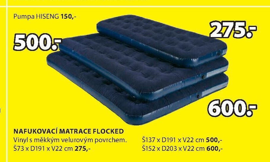 Nafukovací matrace FLOCKED