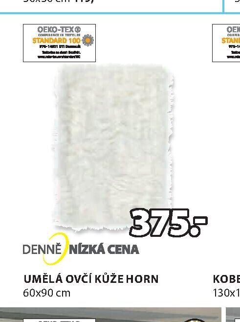UMĚLÁ OVČÍ KŮŽE HORN