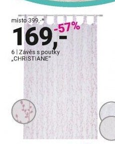 Závěs s poutky CHRISTIANE