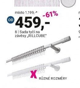 Sada tyčí na závěsy RILLCUBE