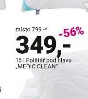 Polštář pod hlavu MEDIC CLEAN