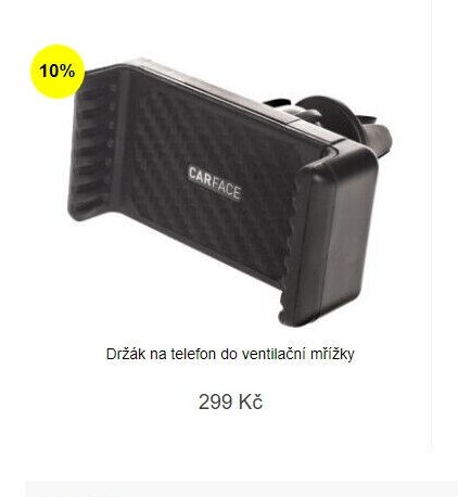 Držák na telefon do ventilační mřížky