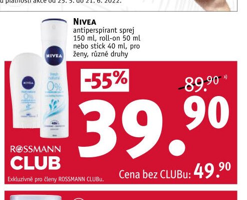 Nivea antiperspirant sprej/roll-on/stick
