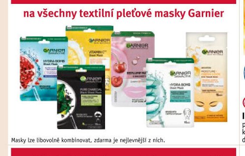 Garnier textilní pleťové masky