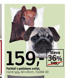 Polštář s potiskem zvířat