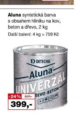 Aluna syntetická barva s obsahem hliníku na kov, beton a dřevo, 2 kg - Barvy a laky drogerie aktualniletaky.eu