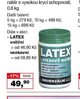 LATEX univerzální latexový nátěr - Barvy a laky drogerie aktualniletaky.eu