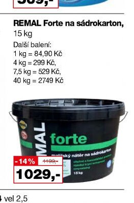 REMAL Forte na sádrokarton - Barvy a laky drogerie aktualniletaky.eu