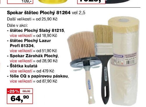 Spokar štětec Plochý 81264 - Barvy a laky drogerie aktualniletaky.eu