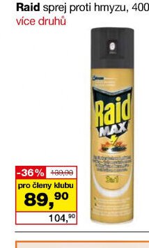 Raid sprej proti hmyzu - Barvy a laky drogerie aktualniletaky.eu