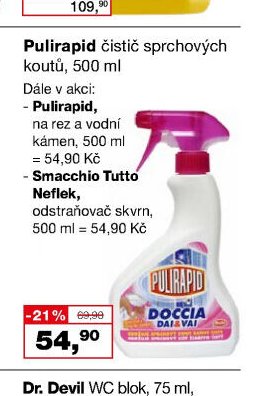 Pulirapid čistič sprchových koutů - Barvy a laky drogerie aktualniletaky.eu