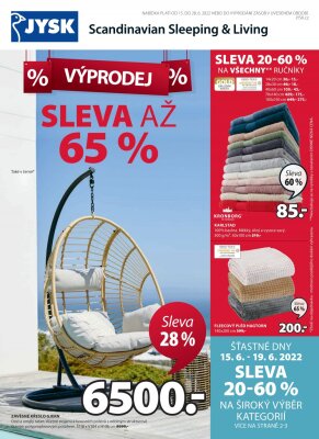 aktuální leták Jysk 15.6.2022-28.6.2022