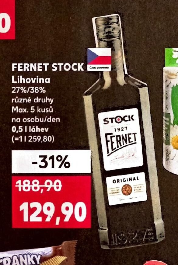 FERNET STOCK Lihovina 0,5 l