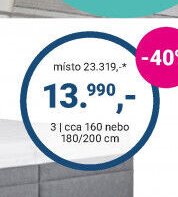 3 | cca 160 nebo 180/200 cm
