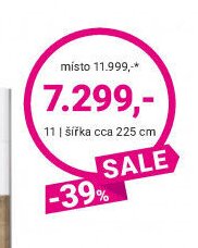 Skříň šířka cca 225 cm