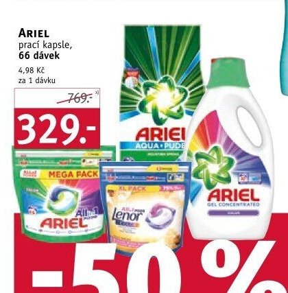 Ariel prací kapsle