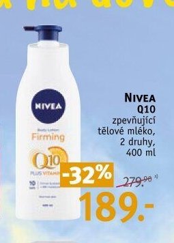 NIVEA Q10 zpevňující tělové mléko
