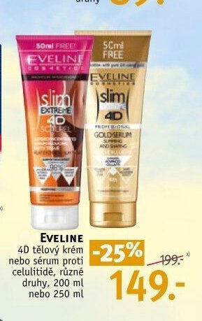 EVELINE 4D tělový krém nebo sérum proti celulitidě