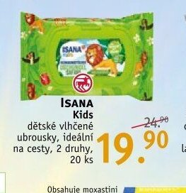 Isana Kids vlhčené ubrousky