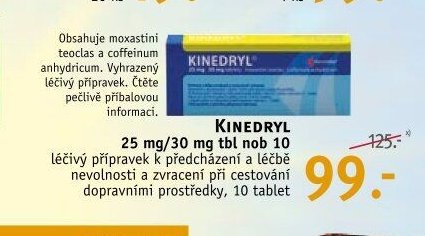 Kinedryl 25 mg/30 mg tbl nob 10