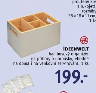 Ideenwelt bambusový organizér