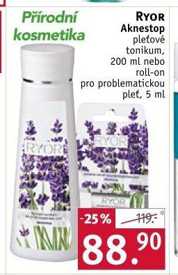 Ryor Aknestop pleťové tonikum / roll-on