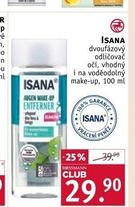 Isana dvoufázový odličovač očí