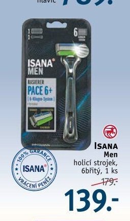 ISANA Men holicí strojek 6břity