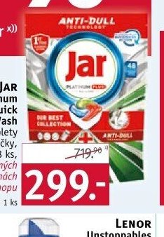 Jar Platinum Plus Quick Wash tablety do myčky, 48 ks