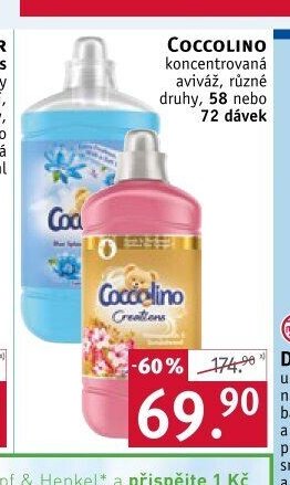 Coccolino koncentrovaná aviváž, různé druhy, 58 nebo 72 dávek